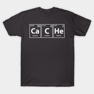 Cache (Ca-C-He) Periodic Elements Spelling T-Shirt